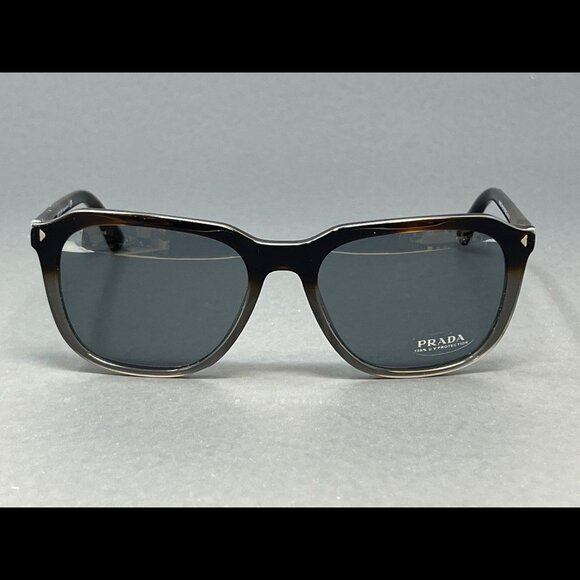 Prada Sunglasses PR02R-TKT3C2 Dark Havana 57mm Gray Lens Men's Italy Authentic - Picture 2 of 9